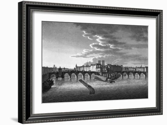 Vue du Pont-Neuf et de la Cite, prise de la Galerie d'Apollon-null-Framed Giclee Print