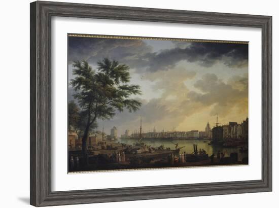 Vue du port de la Rochelle-Claude Joseph Vernet-Framed Giclee Print