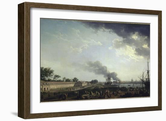 Vue du port de Rochefort-Claude Joseph Vernet-Framed Giclee Print