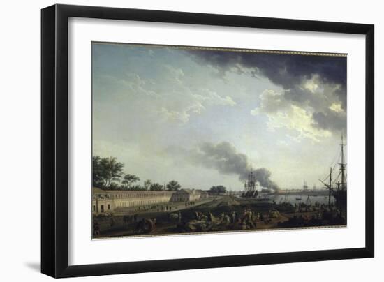 Vue du port de Rochefort-Claude Joseph Vernet-Framed Giclee Print