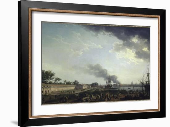 Vue du port de Rochefort-Claude Joseph Vernet-Framed Giclee Print