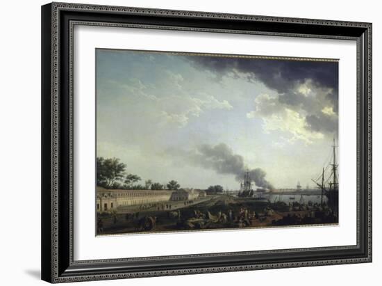 Vue du port de Rochefort-Claude Joseph Vernet-Framed Giclee Print