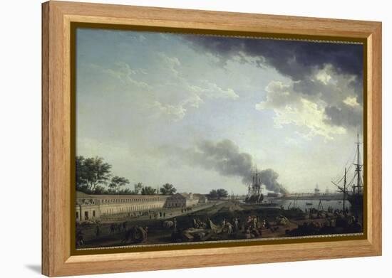 Vue du port de Rochefort-Claude Joseph Vernet-Framed Premier Image Canvas