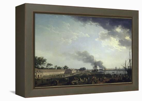 Vue du port de Rochefort-Claude Joseph Vernet-Framed Premier Image Canvas