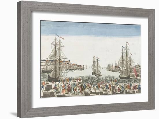 Vue du port de Rochefort-null-Framed Giclee Print