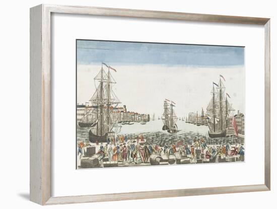 Vue du port de Rochefort-null-Framed Giclee Print