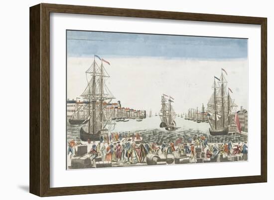 Vue du port de Rochefort-null-Framed Giclee Print