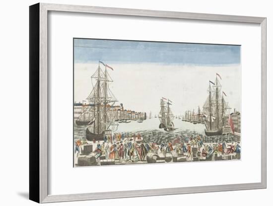 Vue du port de Rochefort-null-Framed Giclee Print