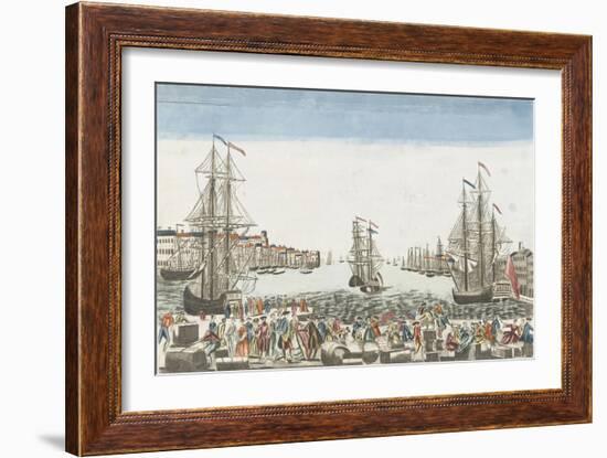 Vue du port de Rochefort-null-Framed Giclee Print