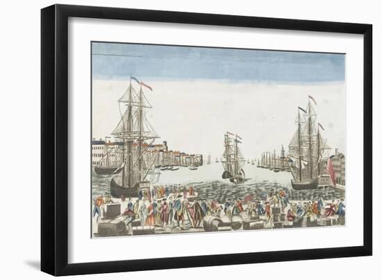 Vue du port de Rochefort-null-Framed Giclee Print