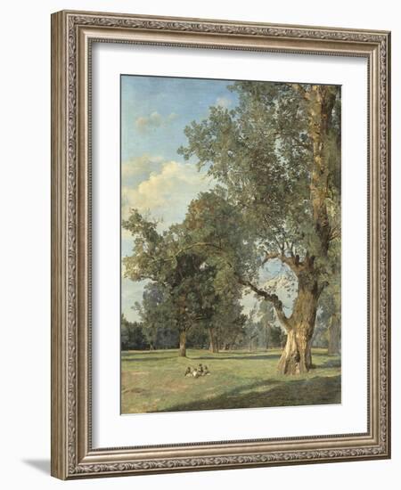 Vue du Prater à Vienne (avec arbre à droite)-Ferdinand Georg Waldmüller-Framed Giclee Print