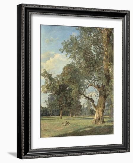 Vue du Prater à Vienne (avec arbre à droite)-Ferdinand Georg Waldmüller-Framed Giclee Print