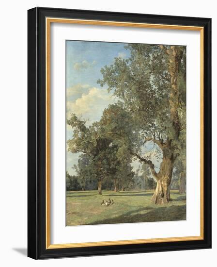 Vue du Prater à Vienne (avec arbre à droite)-Ferdinand Georg Waldmüller-Framed Giclee Print