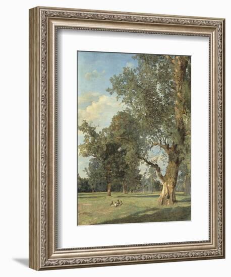 Vue du Prater à Vienne (avec arbre à droite)-Ferdinand Georg Waldmüller-Framed Giclee Print