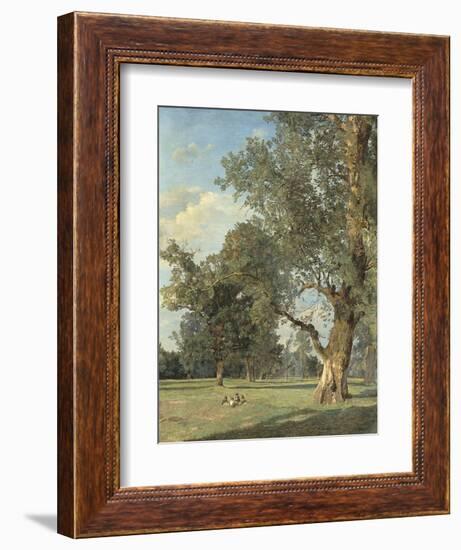 Vue du Prater à Vienne (avec arbre à droite)-Ferdinand Georg Waldmüller-Framed Giclee Print