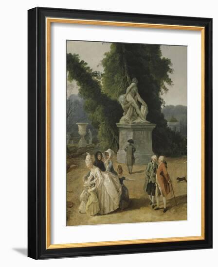 Vue du Tapis Vert à Versailles-Hubert Robert-Framed Giclee Print