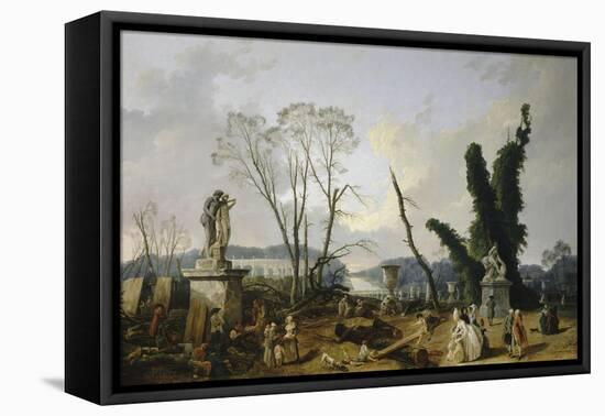 Vue du Tapis Vert à Versailles-Hubert Robert-Framed Premier Image Canvas