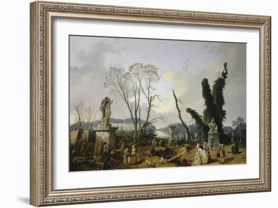 Vue du Tapis Vert à Versailles-Hubert Robert-Framed Giclee Print