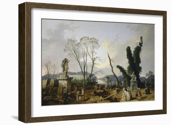 Vue du Tapis Vert à Versailles-Hubert Robert-Framed Giclee Print