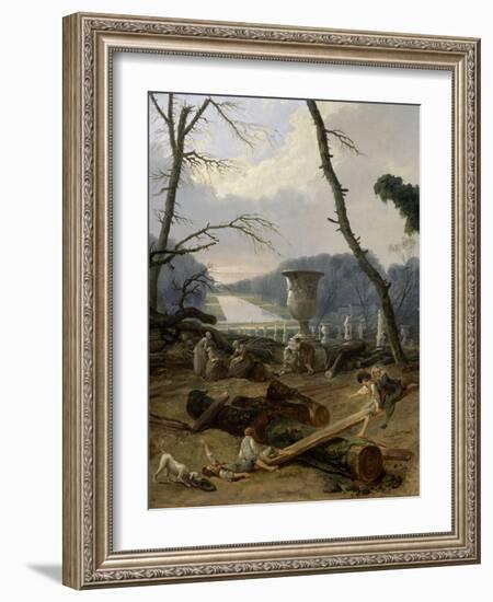 Vue du Tapis Vert à Versailles-Hubert Robert-Framed Giclee Print