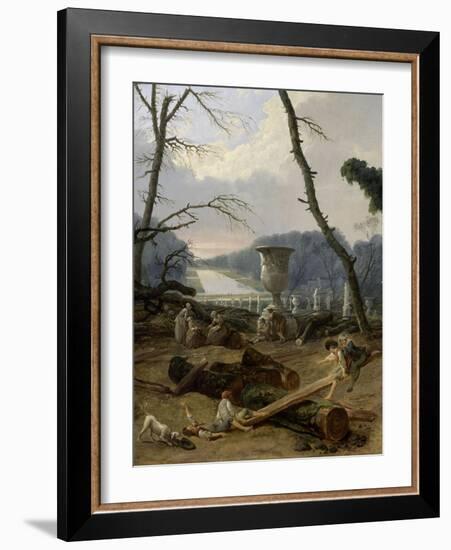 Vue du Tapis Vert à Versailles-Hubert Robert-Framed Giclee Print