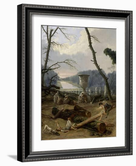 Vue du Tapis Vert à Versailles-Hubert Robert-Framed Giclee Print