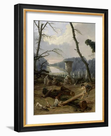 Vue du Tapis Vert à Versailles-Hubert Robert-Framed Giclee Print