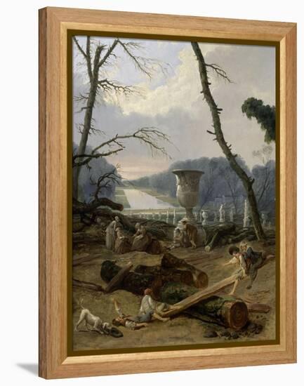 Vue du Tapis Vert à Versailles-Hubert Robert-Framed Premier Image Canvas