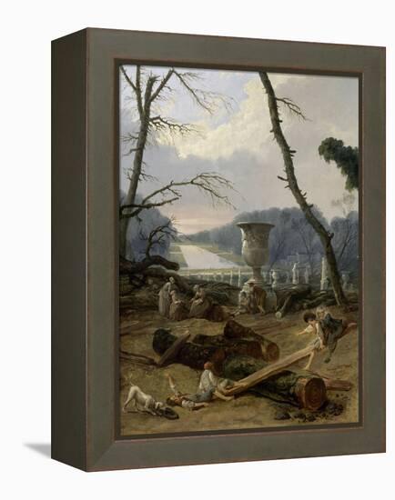 Vue du Tapis Vert à Versailles-Hubert Robert-Framed Premier Image Canvas