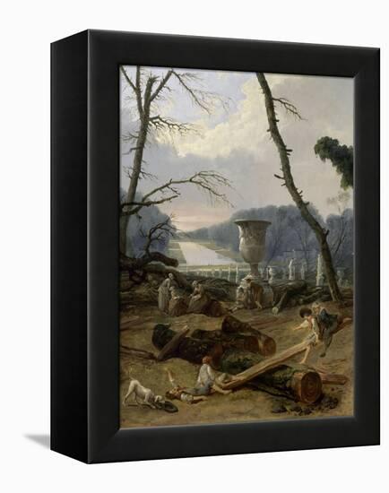 Vue du Tapis Vert à Versailles-Hubert Robert-Framed Premier Image Canvas