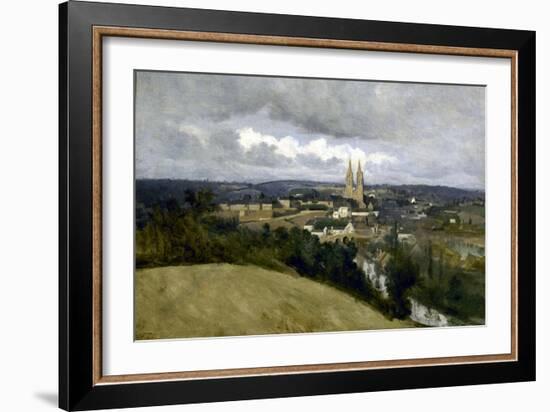 Vue générale de la ville de Saint-Lô-Jean-Baptiste-Camille Corot-Framed Giclee Print