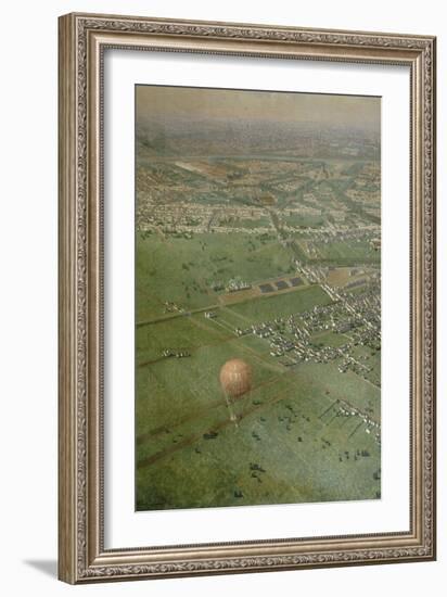 Vue générale de Paris, prise de l'Observatoire, en ballon-Victor Navlet-Framed Giclee Print