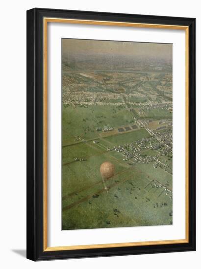 Vue générale de Paris, prise de l'Observatoire, en ballon-Victor Navlet-Framed Giclee Print