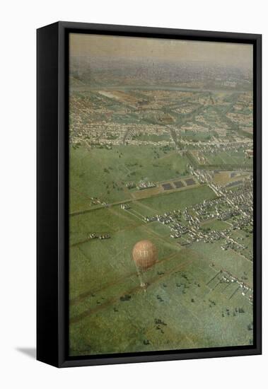 Vue générale de Paris, prise de l'Observatoire, en ballon-Victor Navlet-Framed Premier Image Canvas