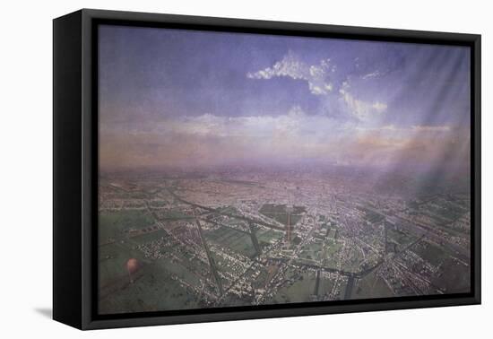 Vue générale de Paris, prise de l'Observatoire, en ballon-Victor Navlet-Framed Premier Image Canvas