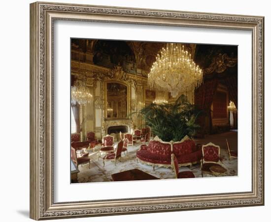 Vue intérieure. Appartements de Napoléon III : Grand salon d'angle-null-Framed Giclee Print