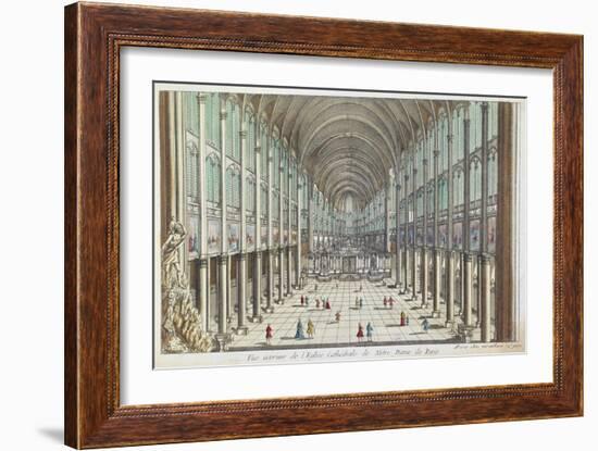 Vue interieure de l'eglise cathedrale Notre-Dame de Paris-null-Framed Giclee Print