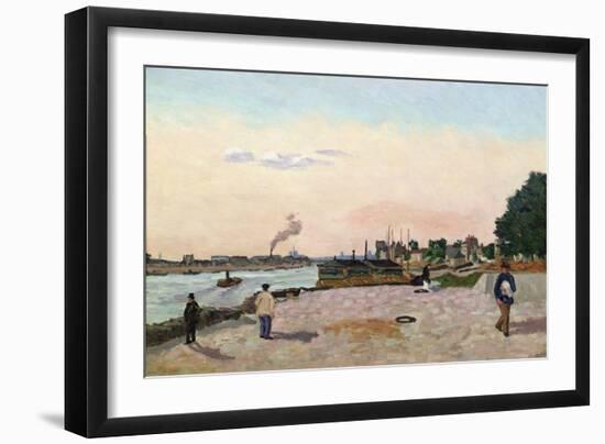 Vue of Bercy, Paris (Oil on Canvas)-Jean Baptiste Armand Guillaumin-Framed Giclee Print