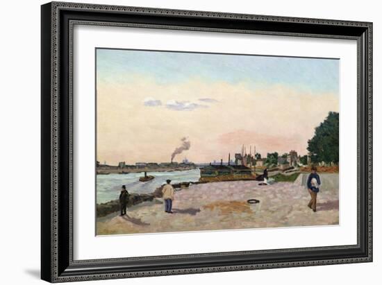 Vue of Bercy, Paris (Oil on Canvas)-Jean Baptiste Armand Guillaumin-Framed Giclee Print