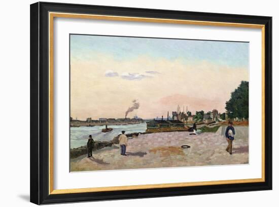 Vue of Bercy, Paris (Oil on Canvas)-Jean Baptiste Armand Guillaumin-Framed Giclee Print