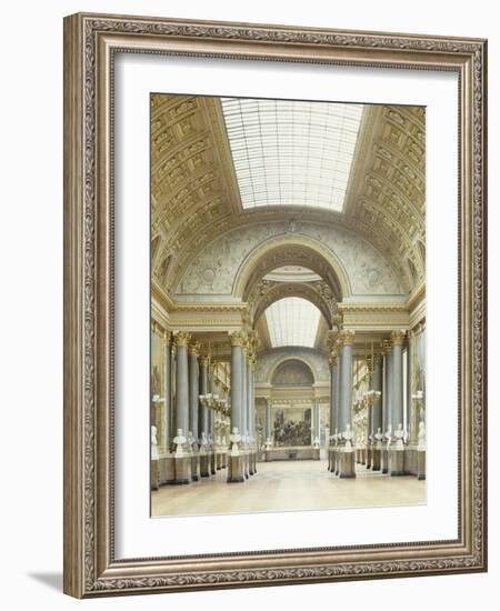 Vue perspective de la galerie sur l'Arc de Triomphe et son extrémité sud-null-Framed Giclee Print
