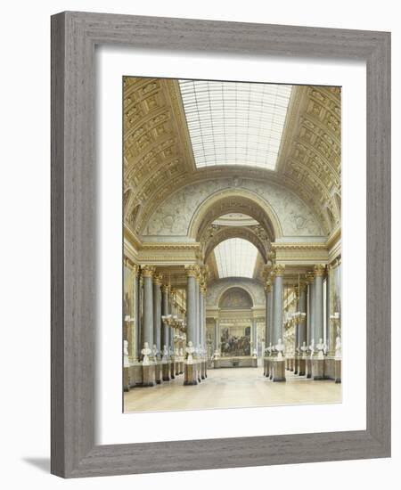 Vue perspective de la galerie sur l'Arc de Triomphe et son extrémité sud-null-Framed Giclee Print