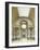 Vue perspective de la galerie sur l'Arc de Triomphe et son extrémité sud-null-Framed Giclee Print