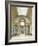 Vue perspective de la galerie sur l'Arc de Triomphe et son extrémité sud-null-Framed Giclee Print