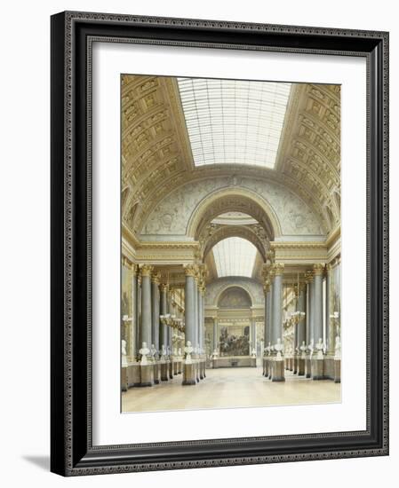 Vue perspective de la galerie sur l'Arc de Triomphe et son extrémité sud-null-Framed Giclee Print