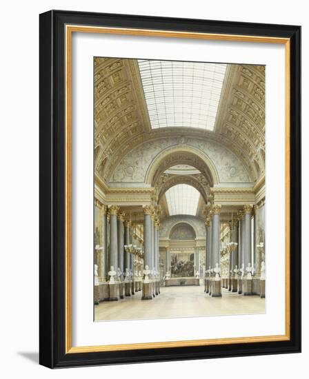 Vue perspective de la galerie sur l'Arc de Triomphe et son extrémité sud-null-Framed Giclee Print