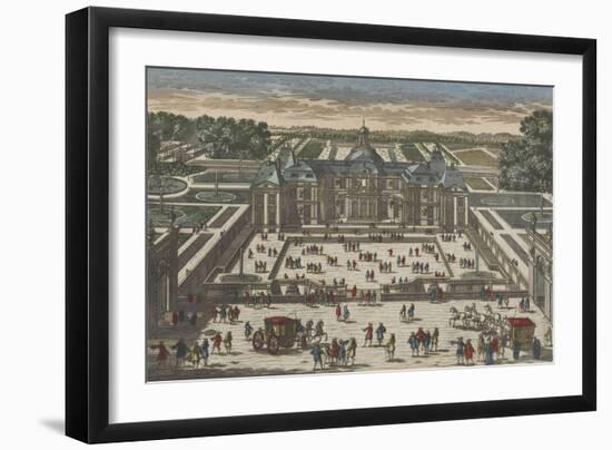 Vue perspective du château de Vaux le Vicomte du costé de l'entrée-null-Framed Giclee Print