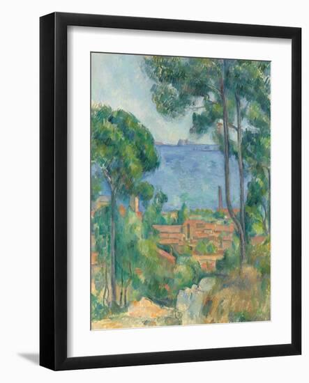 Vue Sur L'estaque Et Le Château D'if, C.1883-85 (Oil on Canvas)-Paul Cezanne-Framed Giclee Print