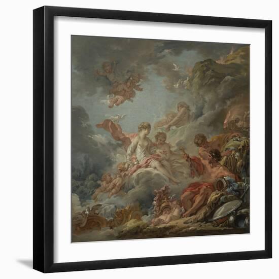 Vulcan Presenting Arms to Venus for Aeneas, 1756 (Oil on Canvas)-Francois Boucher-Framed Giclee Print