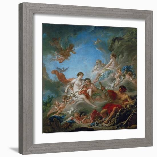 Vulcan Presenting Venus with Arms for Aeneas-Francois Boucher-Framed Giclee Print